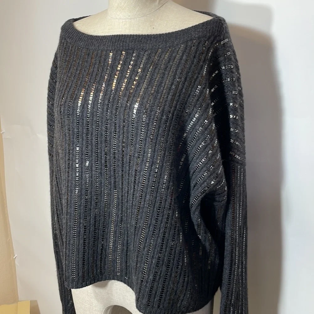 Michael Kors Collection Cashmere Sequin sweater L - Picture 4 of 10